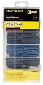 Krimpkous assortimentsdoos 120 delig gekleurd 45mm
