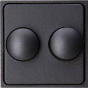 Kopp HK07 antraciet afdekplaat + knop DUO dimmer
