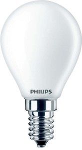 Philips LED kogel E14 6,5-60W 2700K filament mat