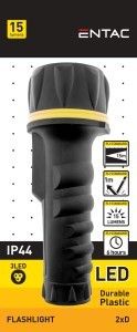 LED zaklamp plastic 2xD