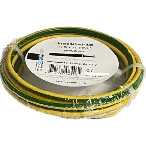 VD draad 6qmm GE/GR 2,5m