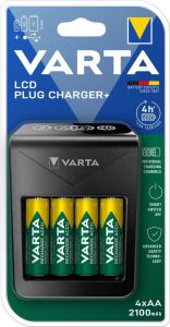 Varta Batterijlader LCD met 4x2100mA AA batterij