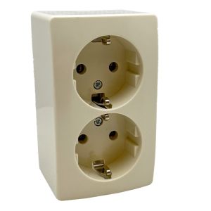 PEHA CREME opbouw stopcontact wcd RA dubbel