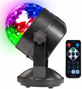 LED Partybol disco 4W 7 functies +ab zwart