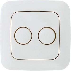 Afdekraam + knop duo dimmer voor Busch Jaeger Reflex SI