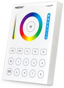 RGB-CCT draadloze opbouw schakelaar 2.4G 8-zones wit