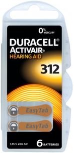 Duracell gehoor batterij 312 blister(6)