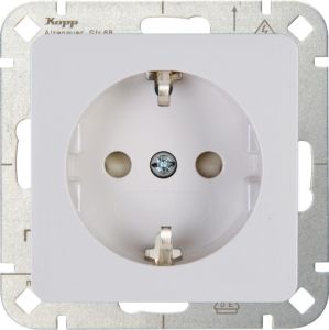 Kopp HK02 arctic wit inbouw stopcontact wcd RA + kinderbeveiliging
