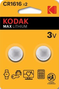 Kodak CR1616 lithium knoopcel batterij blister(2)