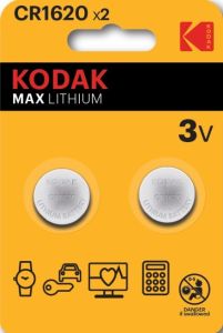 Kodak CR1620 lithium knoopcel batterij blister(2)