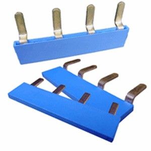 Kamrail 1 fase 4pol. 17,8mm gebogen blauw