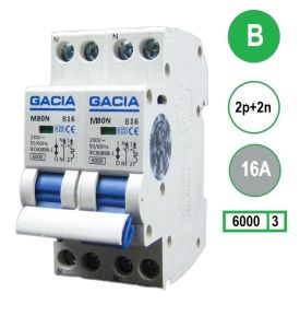 Fornuis automaat 2 x 16A B kar 2p GACIA