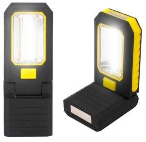 EDM LED zaklamp met haak+magneet plastic 3xAAA