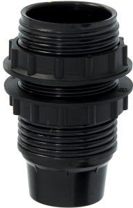 Lamphouder E14 zwart met 2x ring