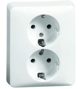 PEHA LW inbouw stopcontact wcd RA dubbel