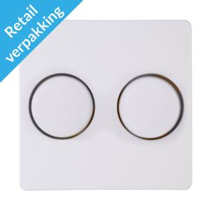 Verpakt Kopp Paris arctic wit afdekplaat + knop DUO dimmer