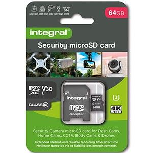 Micro SD geheugenkaart V30 64GB Security