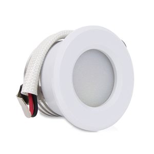 LED mini inbouwspot 1,5W 2700K 37mm 60gr rond vast wit