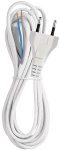 Eurosnoer 2x0,75qmm wit 3m