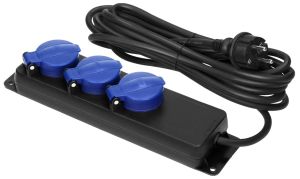 SWD TCD zwart IP44 H05 3x1,5qmm 3m 3V met klep