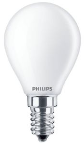 Philips LED kogel E14 6,5-60W 4000K mat