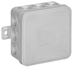 Kabeldoos IP54 grijs vierkant 85x85x41mm