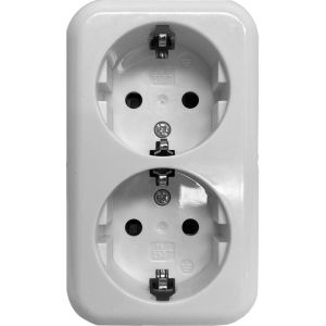 Benson opbouw stopcontact wcd RA dubbel wit