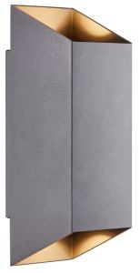 Wandlamp Nico vierkant 2x GU10 antraciet IP54