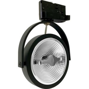 LED railspot 3-fase 15W AR111 zwart dimbaar