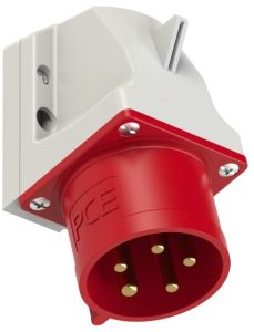 CEE 5P/32A/400V opb wcd rood met pennen