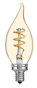 Nordlux LED tipkaars E14 3-21W 2200K filament spiraal gold dimbaar