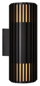 Wandlamp Aludra rond dubbel 2x E27 zwart IP54