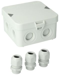 Kabeldoos Attema AK1 + 3 wartels M20 IP65 grijs
