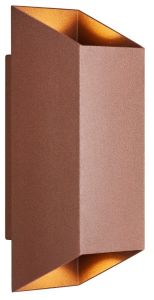 Wandlamp Nico vierkant 2x GU10 roest IP54