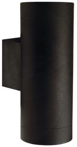 Wandlamp Tin Maxi Double 2x GU10 zwart IP54