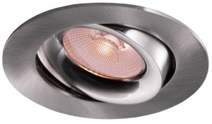 LED inbouwspot 8,2W DimToWarm 96mm rond verstelbaar geschuurd staal