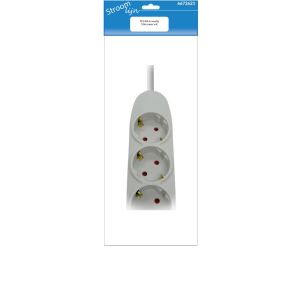 TCD RA 6-voudig 3m snoer wit