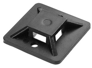 Plakzadel voor kabelbundelband 20x20mm zwart zak(50)