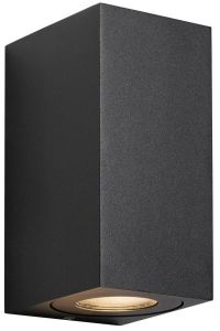 Wandlamp Canto Maxi2 vierkant 2x GU10 zwart IP44