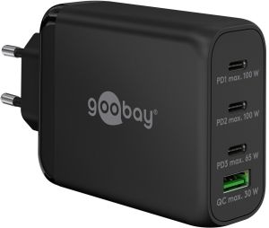 USB + 3x USB-C snellader 100w zwart