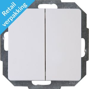 Verpakt Kopp Paris arctic wit serieschakelaar + wip