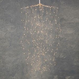 LED tak hangend zilver warm wit 288 lamps 100cm
