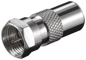 F-connector verbinder male - coax IEC female