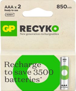 GP NiMH oplaadbare batterij AAA 850mA blister(2)