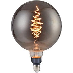 Nordlux LED Globe G200 E27 8,5-21W 1800K filament spiraal grey dimbaar