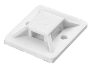 Plakzadel voor kabelbundelband 30x30mm wit zak(50)