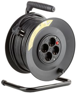 Kabelhaspel H05 3x1,5qmm 50m zwart