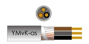 Kabel YMVKas 3x2,5qmm grondkabel Dca rol 100m