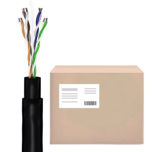 UTP CAT6 box 305m zwart massief OUTDOOR set