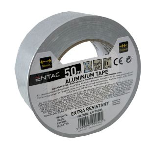 Aluminium tape 50mm rol 50m zilver